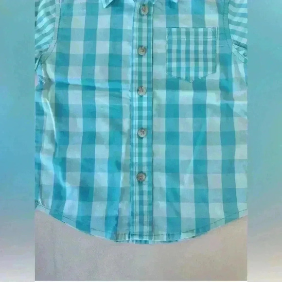 wonder nation Boys White Button Down Short Sleeve Shirt avaie in 2T and 3T - Picture 4 of 6